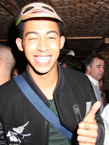 Rizzle Kicks star Jordan Stephens gives a thumbs up after the Ball
