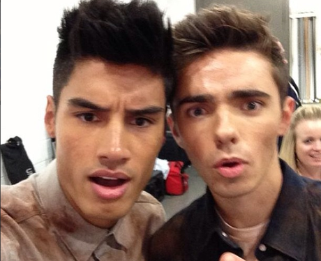 Nathan Sykes and Siva from The Wanted