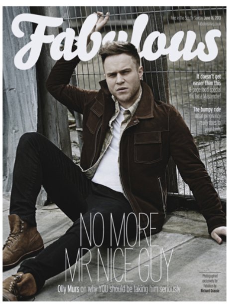 Olly Murs covers the new issue of Fabulous Magazine