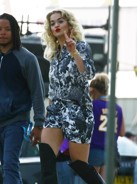 Rita Ora sighting at ParkLife festival