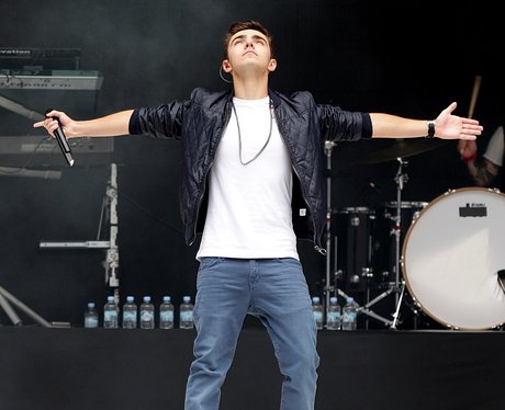 Nathan Sykes opens his arms to the Wembley Stadium crowd