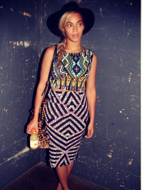 Beyonce wearing a dress