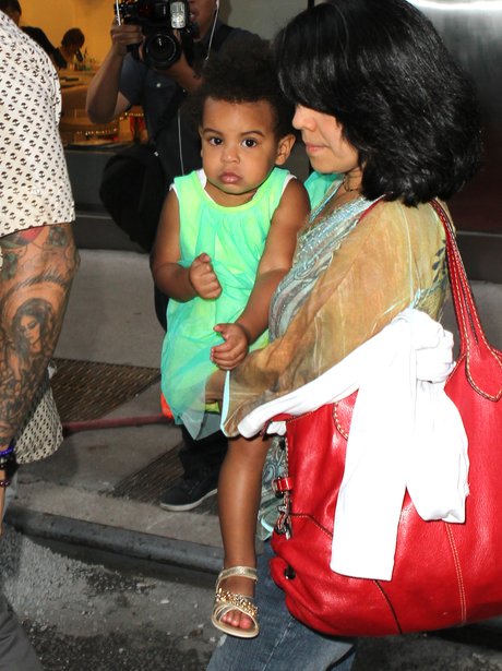 Blue Ivy Carter with her nanny