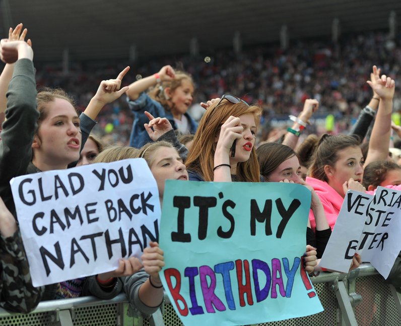 Fans of The Wanted at North East Live 2013