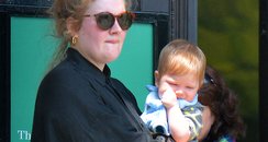 Adele with her baby