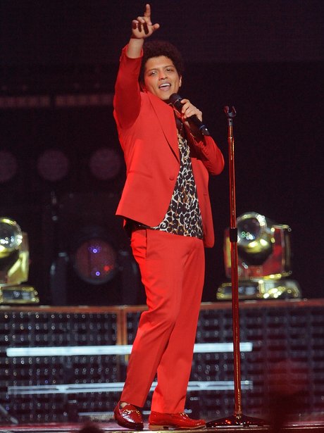 Bruno Mars performs on tour
