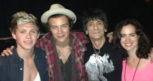 Harry and Niall With Ronnie Wood
