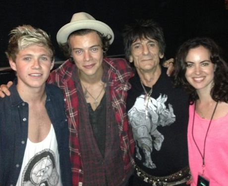 Harry Styles and Niall Horan with Ronnie Wood