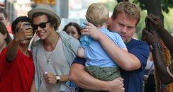 Harry Styles shopping with James Corden