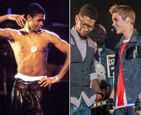 Usher and Justin Bieber