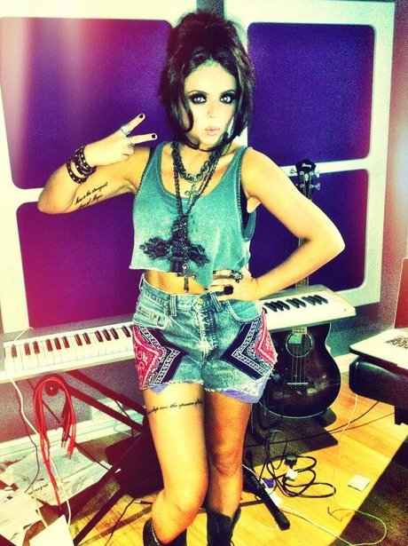 Jesy Nelson in the studo