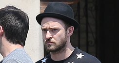 Justin Timberlake leaves the studio
