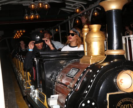 Rihanna at Tivoli Amusement park