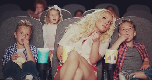 Britney Spears and children in new video