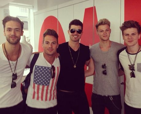 Lawson with Robin Thicke