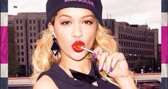 Rita Ora sucking lollypop