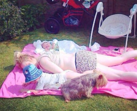 sunbathing