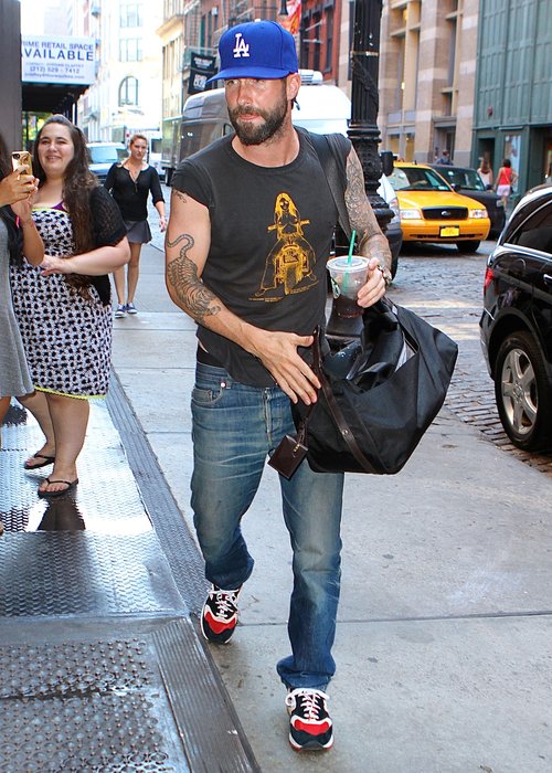 Adam Levine Heads For Early Morning Gym Session In New York Sporting ...