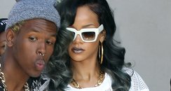 Rihanna shows off her new grey hair