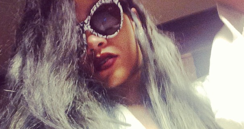 Rihanna grey hair