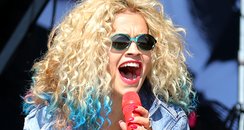 Rita Ora on stage at T in the Park 2013