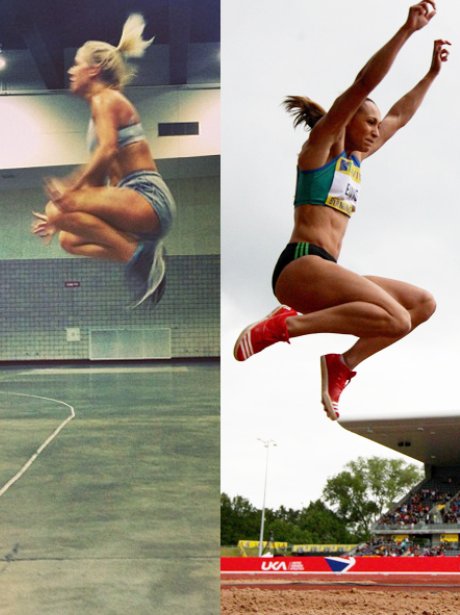 Ellie Goulding and Jessica Ennis