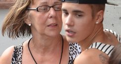 Justin Bieber with his grandma