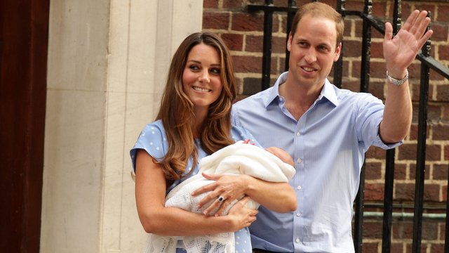 Prince Williams and Kate with baby boy