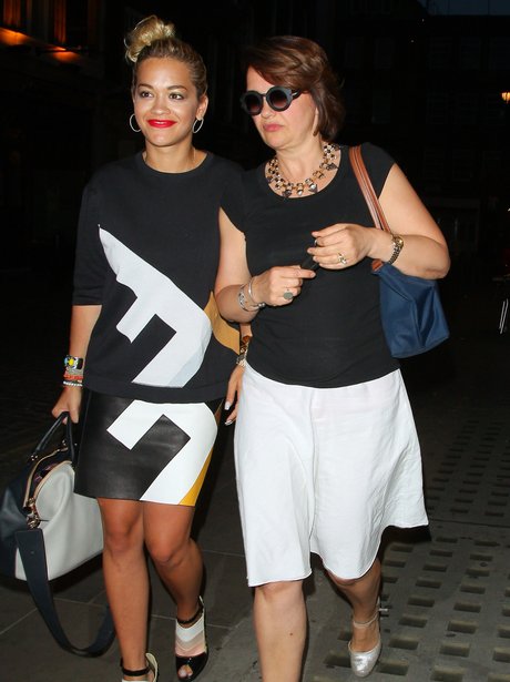 Rita Ora with her mum in London