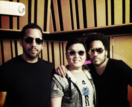 PSY, Lenny Kravitz and David Blaine together
