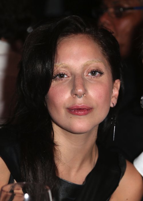 Lady Gaga Shows Off Dyed Blonde Eyebrows And Black Hair At Charity