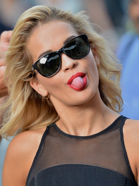 Rita Ora during a photoshoot in New York