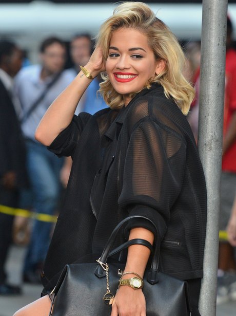 Rita Ora during a photoshoot in New York for DKNY