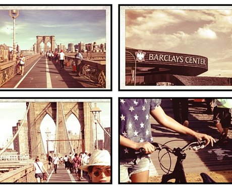 Beyonce riding her bike