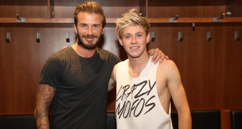 David Beckham and Niall Horan 