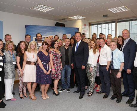 Prime Minister David Cameron visits Capital FM