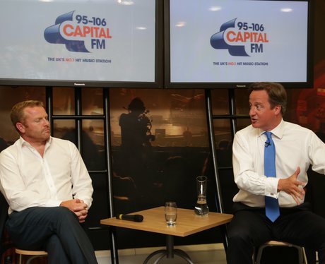 Prime Minister David Cameron visits Capital FM