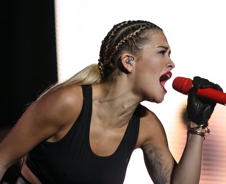 Rita Ora with braids at Lytham Proms
