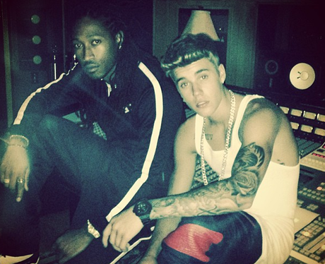 Justin Bieber in the studio