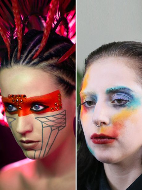 Katy Perry and Lady Gaga: Face Paint