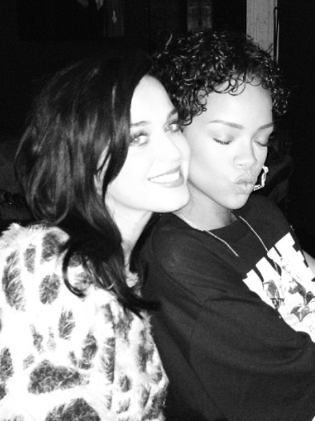 Katy Perry and Rihanna pose for a selfie