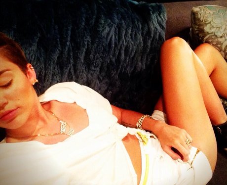 Miley Cyrus sleeping