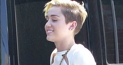 Miley Cyrus heads to the studio