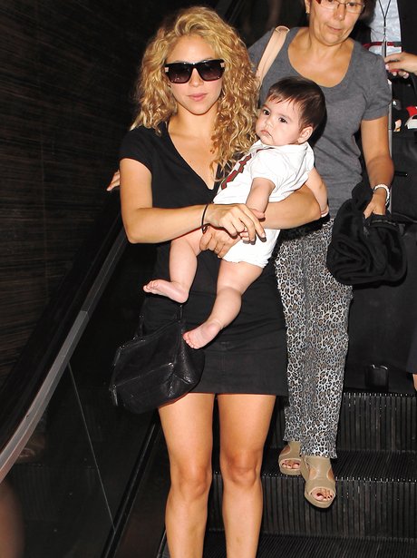 Shakira with her son