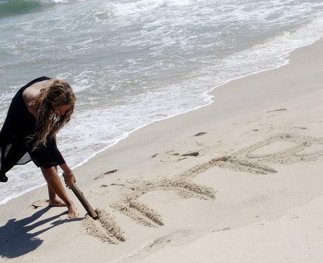 Beyonce on the beach