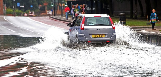 Flooded road