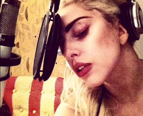 Lady Gaga in the studio