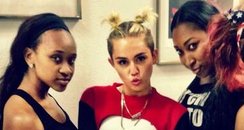 Miley Cyrus pigtails