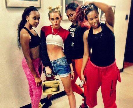 Miley Cyrus pigtails