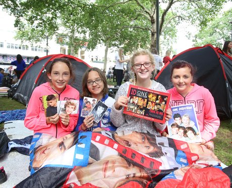 One Direction fans camp out in Leicester Square